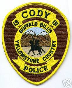 Cody Police (Wyoming)
Thanks to apdsgt for this scan.
