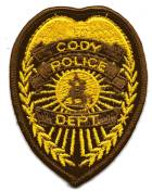 Cody Police Dept (Wyoming)
Thanks to BensPatchCollection.com for this scan.
Keywords: department