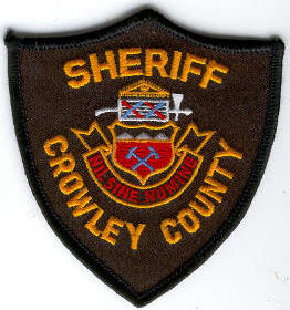 Crowley County Sheriff
Thanks to Enforcer31.com for this scan.
Keywords: colorado