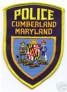 Cumberland Police (Maryland)
Thanks to apdsgt for this scan.
