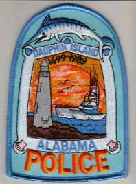 Dauphin Island Police
Thanks to BlueLineDesigns.net for this scan.
Keywords: alabama