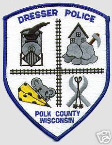 Dresser Police (Wisconsin)
Thanks to apdsgt for this scan.
County: Polk
