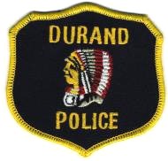 Durand Police (Wisconsin)
Thanks to BensPatchCollection.com for this scan.
