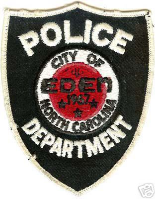 Eden Police Department
Thanks to Conch Creations for this scan.
Keywords: north carolina city of