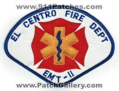 El Centro Fire Department EMT-II (California)
Thanks to PaulsFirePatches.com for this scan.
Keywords: dept.