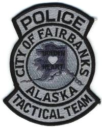 Fairbanks Police Tactical Team (Alaska)
Thanks to BensPatchCollection.com for this scan.
Keywords: city of