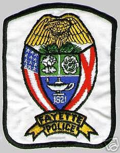 Fayette Police (Alabama)
Thanks to apdsgt for this scan.
