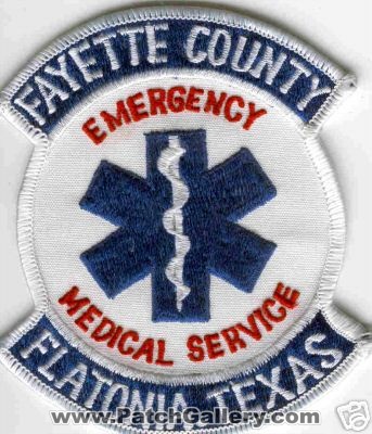 Fayette County Emergency Medical Service
Thanks to Brent Kimberland for this scan.
Keywords: texas ems flatonia
