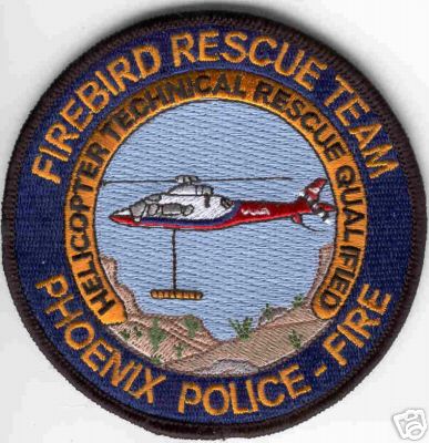 Firebird Rescue Team
Thanks to Brent Kimberland for this scan.
Keywords: arizona police helicopter technical rescue qualified