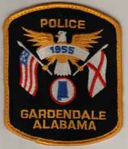 Gardendale Police
Thanks to BlueLineDesigns.net for this scan.
Keywords: alabama