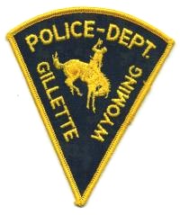 Gillette Police Dept (Wyoming)
Thanks to BensPatchCollection.com for this scan.
Keywords: department