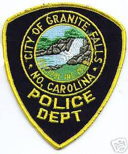 Granite Falls Police Dept (North Carolina)
Thanks to apdsgt for this scan.
Keywords: city of department