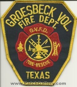 Groesbeck Volunteer Fire Rescue Department (Texas)
Thanks to Mark Hetzel Sr. for this scan.
Keywords: vol. dept. g.v.f.d. gvfd