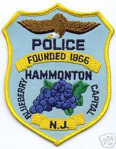 Hammonton Police
Thanks to apdsgt for this scan.
Keywords: new jersey