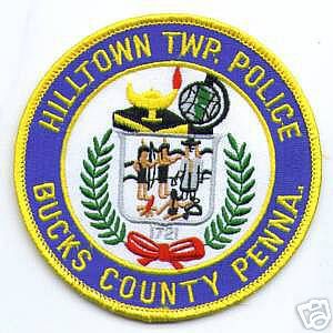 Hilltown Twp Police (Pennsylvania)
Thanks to apdsgt for this scan.
County: Bucks
Keywords: township