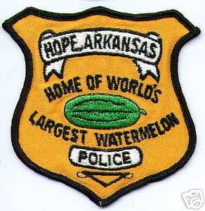 Hope Police (Arkansas)
Thanks to apdsgt for this scan.
