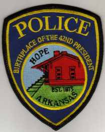 Hope Police
Thanks to BlueLineDesigns.net for this scan.
Keywords: arkansas