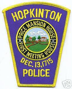 Hopkinton Police (Massachusetts)
Thanks to apdsgt for this scan.
