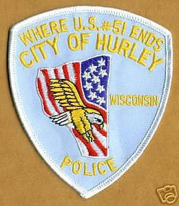 Hurley Police (Wisconsin)
Thanks to apdsgt for this scan.
Keywords: city of