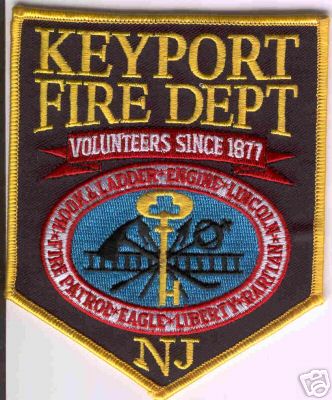 Keyport Fire Dept
Thanks to Brent Kimberland for this scan.
Keywords: new jersey department