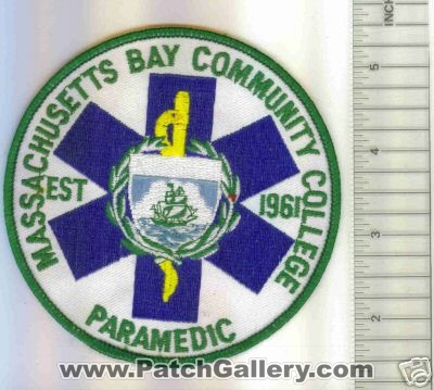 Massachusetts Bay Community College Paramedic
Thanks to Mark C Barilovich for this scan.
Keywords: ems