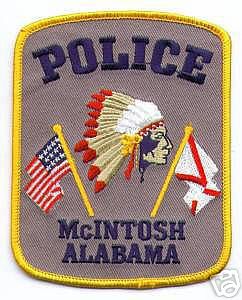 McIntosh Police (Alabama)
Thanks to apdsgt for this scan.
