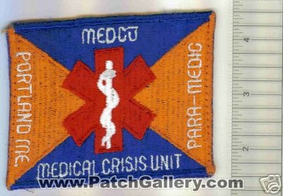 Medical Crisis Unit Para-Medic (Maine)
Thanks to Mark C Barilovich for this scan.
Keywords: ems paramedic medcu portland