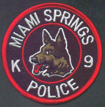 Miami Springs Police K-9
Thanks to EmblemAndPatchSales.com for this scan.
Keywords: florida k9