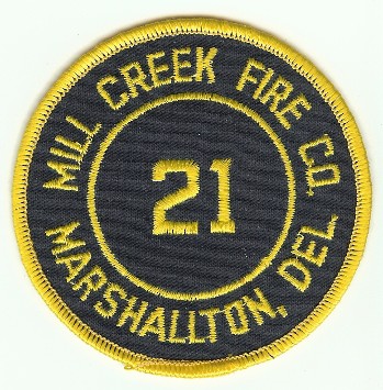 Mill Creek Fire Co
Thanks to PaulsFirePatches.com for this scan.
Keywords: delaware company marshallton 21