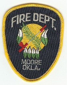 Moore Fire Dept
Thanks to PaulsFirePatches.com for this scan.
Keywords: oklahoma department