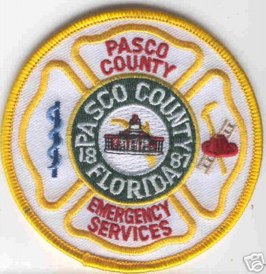 Pasco County Fire Rescue Department Emergency Services Patch (Florida)
Thanks to Brent Kimberland for this scan.
Keywords: co. dept. es 1887