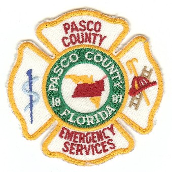 Pasco County Fire Rescue Department Emergency Services Patch (Florida)
Thanks to PaulsFirePatches.com for this scan.
Keywords: co. dept. es 1887