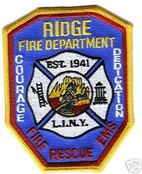 Ridge Fire Department
Thanks to Mark Stampfl for this scan.
Keywords: new york rescue ems