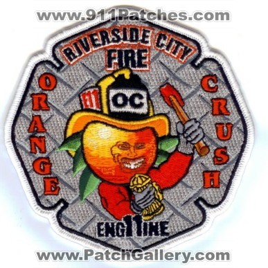 Riverside City Fire Department Engine 11 (California)
Thanks to Paul Howard for this scan.
Keywords: dept. oc orange crush