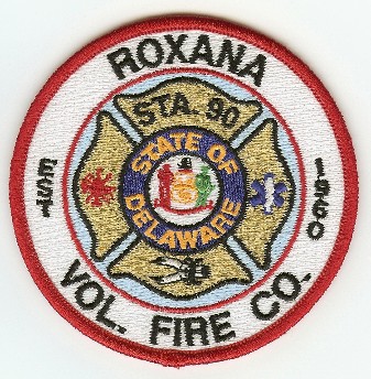 Roxana Vol Fire Co
Thanks to PaulsFirePatches.com for this scan.
Keywords: delaware volunteer company station 90