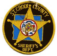 Saint Croix County Sheriff's Dept (Wisconsin)
Thanks to BensPatchCollection.com for this scan.
Keywords: st sheriffs department
