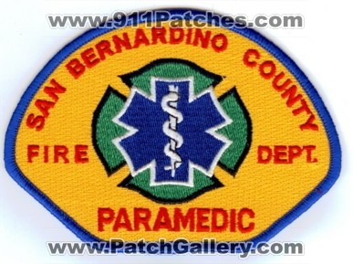 San Bernardino County Fire Department Paramedic (California)
Thanks to Paul Howard for this scan.
Keywords: dept.
