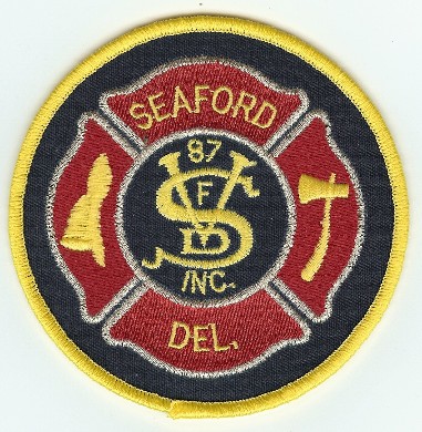 Seaford
Thanks to PaulsFirePatches.com for this scan.
Keywords: delaware fire volunteer department svfd