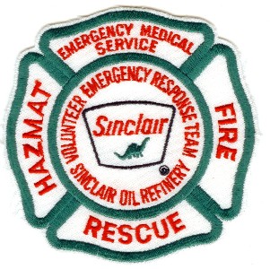 Sinclair Refinery Volunteer Emergency Response Team
Thanks to PaulsFirePatches.com for this scan.
Keywords: wyoming oil hazmat haz mat volunteer medical service rescue