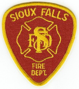 Sioux Falls Fire Dept
Thanks to PaulsFirePatches.com for this scan.
Keywords: south dakota department