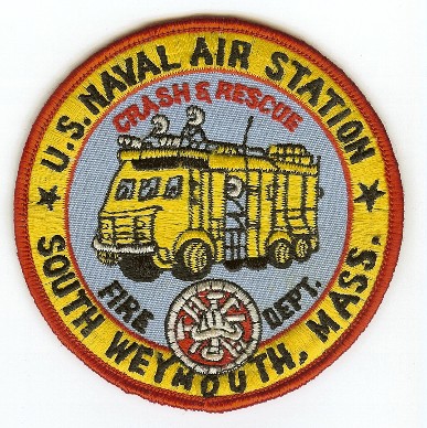 South Weymouth US Naval Air Station Fire Crash Rescue
Thanks to PaulsFirePatches.com for this scan.
Keywords: massachusetts navy nas cfr arff aircraft