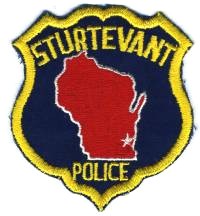 Sturtevant Police (Wisconsin)
Thanks to BensPatchCollection.com for this scan.
