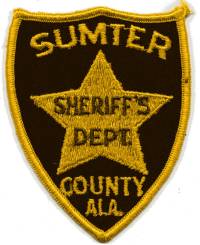 Sumter County Sheriff's Dept (Alabama)
Thanks to BensPatchCollection.com for this scan.
Keywords: sheriffs department