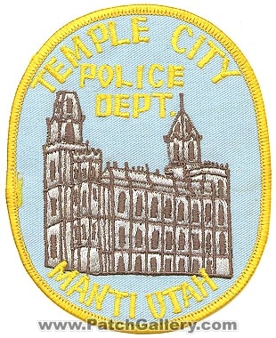 Temple City Police Department (Utah)
Thanks to Alans-Stuff.com for this scan.
Keywords: dept. manti