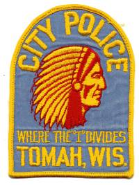 Tomah City Police (Wisconsin)
Thanks to BensPatchCollection.com for this scan.
