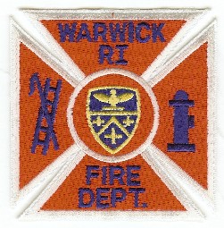 Warwick Fire Dept
Thanks to PaulsFirePatches.com for this scan.
Keywords: rhode island department