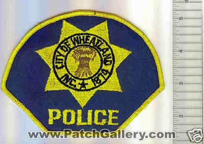 Wheatland Police (California)
Thanks to Mark C Barilovich for this scan.
Keywords: city of