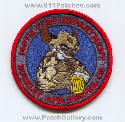 140th Wing Fire Department Buckley Air Force Base AFB USAF Military Patch (Colorado)
[b]Scan From: Our Collection[/b]
Keywords: 140wg a.f.b. dept. u.s.a.f.