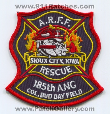 185th Air National Guard ANG Col. Bud Day Field Fire Department ARFF USAF Military Patch (Iowa)
Scan By: PatchGallery.com
Keywords: a.n.g. colonel dept. a.r.f.f. aircraft airport rescue firefighter firefighting cfr c.f.r. crash fire rescue sioux city
