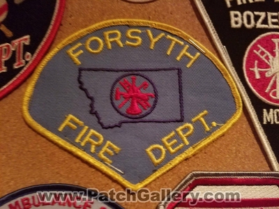 Forsyth Fire Department Patch (Montana)
Thanks to Jeremiah Herderich for the picture.
Keywords: dept.